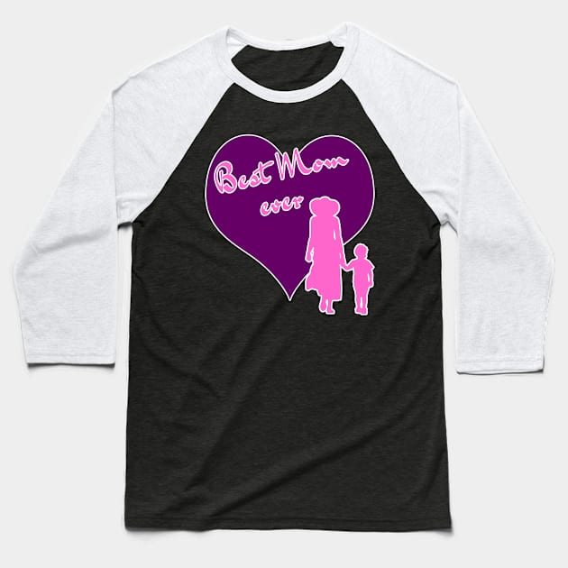 Best Mum ever walking pink Baseball T-Shirt by DePit DeSign